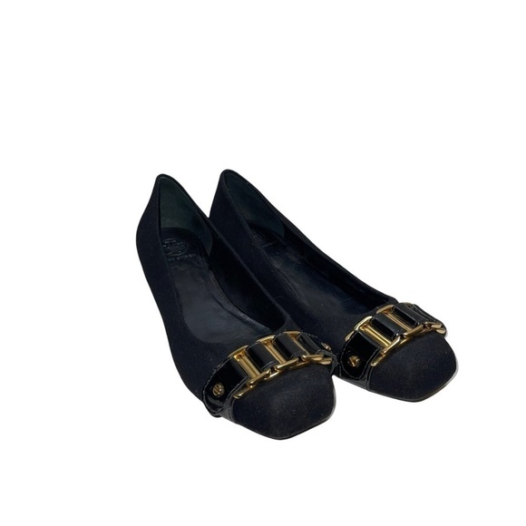 Tory Burch Shoes - NWT Tory Burch Black Wool Pomp's Woman Shoes Size 10.5